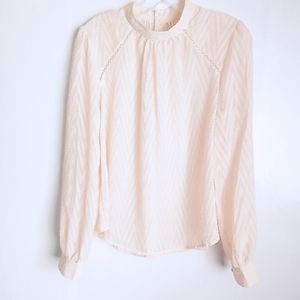 Free People Sheer Soft Peach Blouse